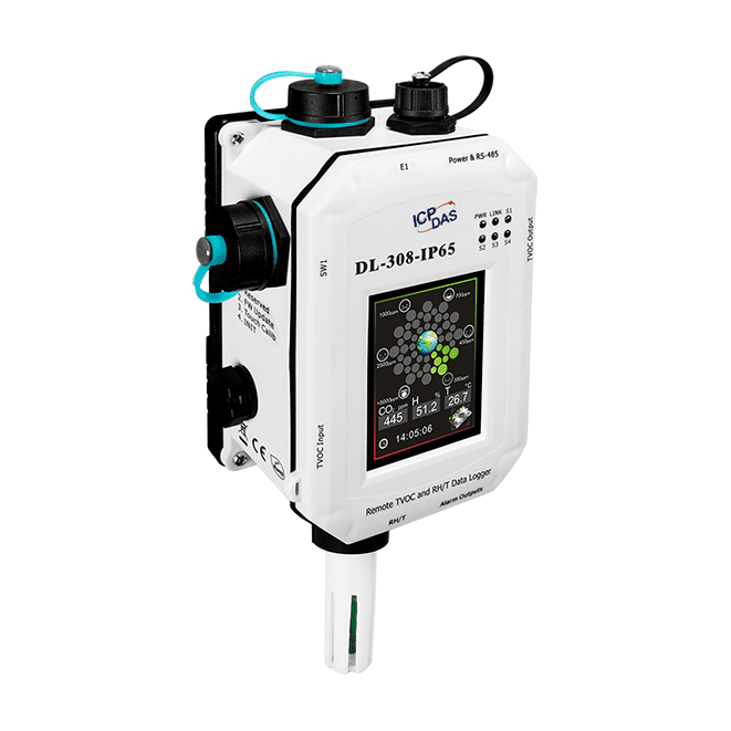 DL-308-IP65 Dew Point Data Logger with Safety Alarm (RS-485, Ethernet, PoE) ICP DAS