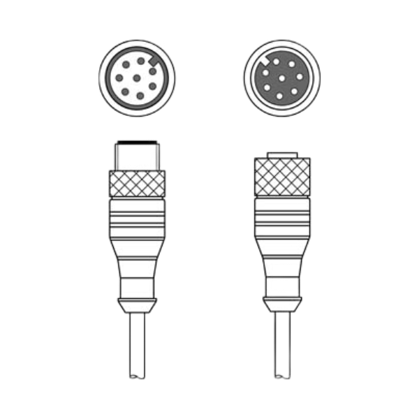 CB-M12-5000E-8TP Cáp nối M12 8 chân dài 5 m Leuze