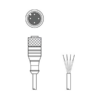 KD U-M12-4A-P1-020 Cáp kết nối M12 4 chân dài 2 m Leuze