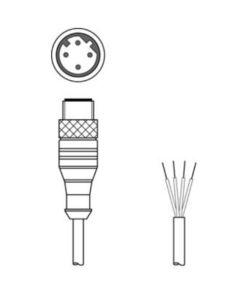 KS ET-M12-4A-P7-020 Cáp Ethernet M12 D-code dài 2 m Leuze