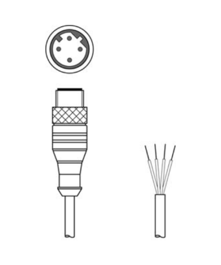 KS ET-M12-4A-P7-020 Cáp Ethernet M12 D-code dài 2 m Leuze