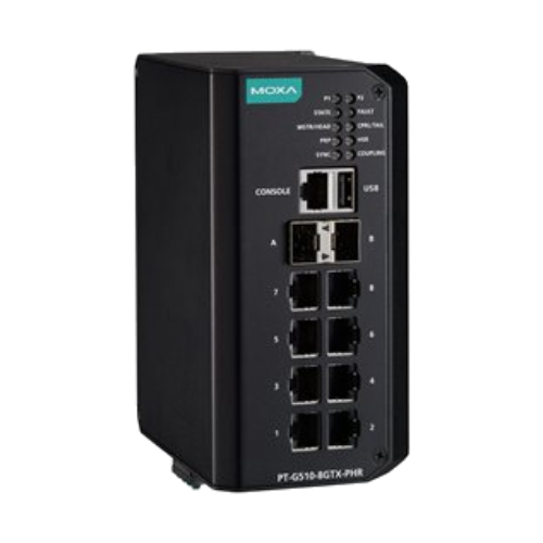 PT-G510-8GTX-PHR-WV Switch Ethernet công nghiệp Gigabit có quản lý Moxa
