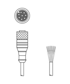 KD S-M12-8A-P1-150 Cáp kết nối M12 8 chân dài 15 m Leuze